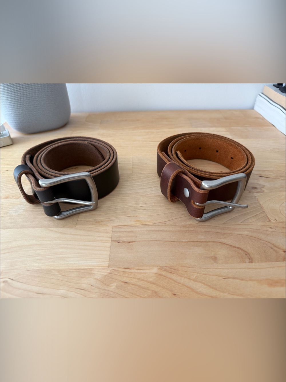 Popov 1.5” Full-Grain Leather Belt - Black - For 31” Waist